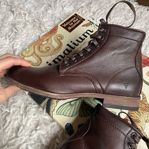Frye Tyler Lace-up Brown Boots